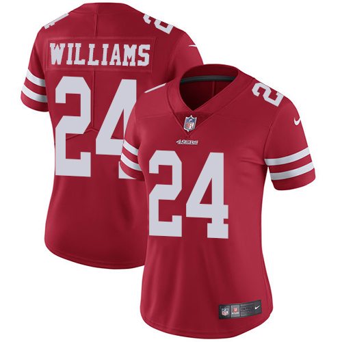 San Francisco 49ers Limited Red Women K Waun Williams Home NFL Jersey #24 Vapor Untouchable